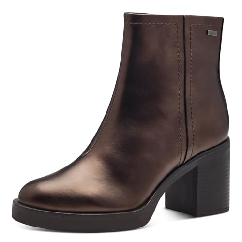s.Oliver Damen Chelsea Boots mit Blockabsatz Elegant, Metallisch (Bronce Metall.), 39 EU von s.Oliver