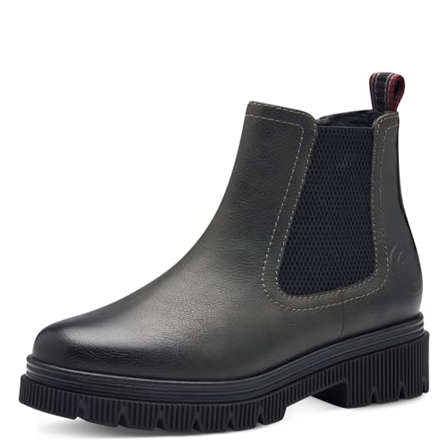 s.Oliver Damen Chelsea Boots mit Reißverschluss Elegant, Grau (Graphite), 38 EU von s.Oliver