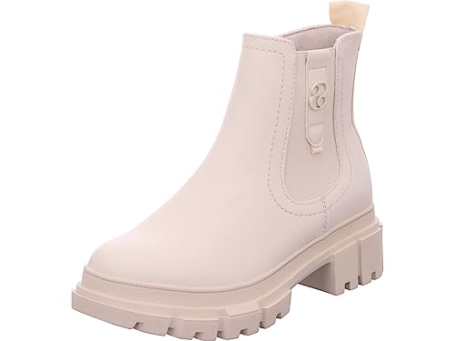 s.Oliver Damen Chelsea Boots mit Reißverschluss Vegan, Beige (Cream), 41 EU von s.Oliver