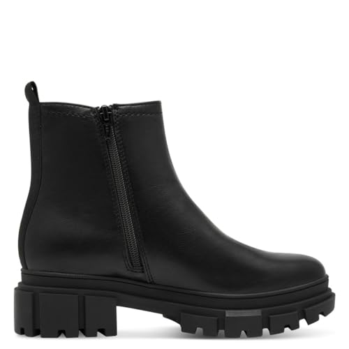 s.Oliver Damen Chelsea Boots mit Reißverschluss Vegan, Schwarz (Black/Leopard), 39 EU von s.Oliver