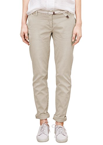 s.Oliver Damen Chino Hose/mit Gürtel, Beige (sand stone 8072), Gr. W34 / L34 von s.Oliver