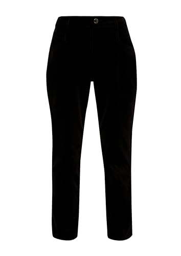 s.Oliver Damen Cord-Hose, Relaxed Fit, Black, 42W x 32L von s.Oliver