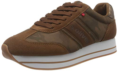 s.Oliver Damen Da-Schnürer Sneaker, Braun, 38 EU von s.Oliver