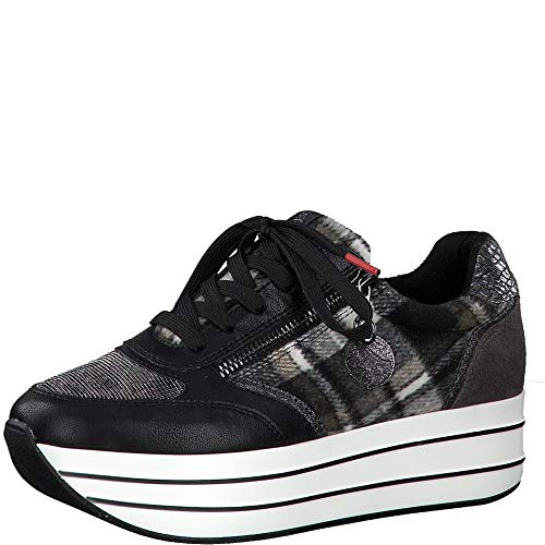 s.Oliver Damen Da-Schnürer Sneaker, Schwarz, 39 EU von s.Oliver