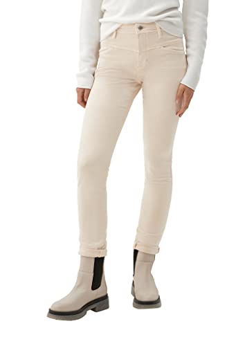 s.Oliver Damen Jeans, Jeans Betsy Slim Fit, Beige, 38W / 34L EU von s.Oliver