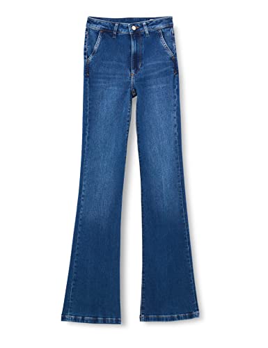 s.Oliver Damen Jeans, Jeans Beverly Flared Leg, Blue Denim, 34W / 30L EU von s.Oliver