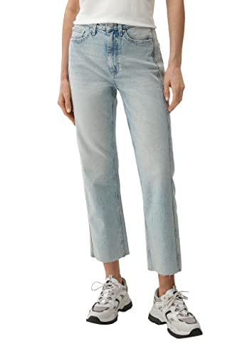 s.Oliver Damen Jeans-hose 7/8, Jeans Hose 7 8 Karolin Straight Leg, Blau, 40 EU von s.Oliver