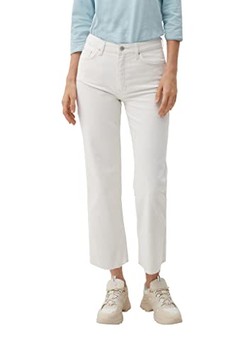 s.Oliver Damen Jeans-hose 7/8, Jeans Hose 7 8 Karolin Straight Leg, Weiß, 36 EU von s.Oliver