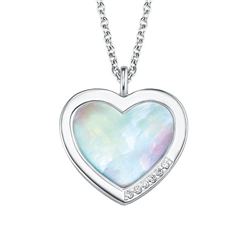 s.Oliver Damen-Ketten mit Anhänger 925 Sterlingsilber Perlmutt 2020968 von s.Oliver