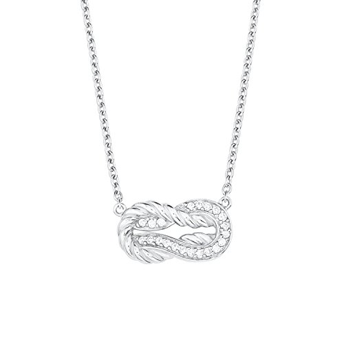 s.Oliver Damen-Kette mit Anhänger Infinity 925 Silber rhodiniert Zirkonia weiß 45 cm - 567084 von s.Oliver