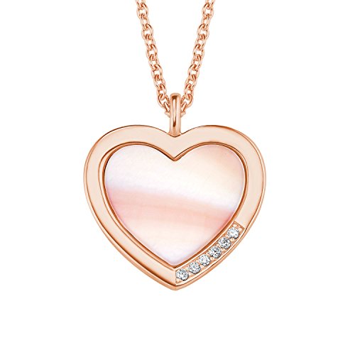 s.Oliver Damen-Ketten mit Anhänger Silber_vergoldet Perlmutt 2021028 von s.Oliver