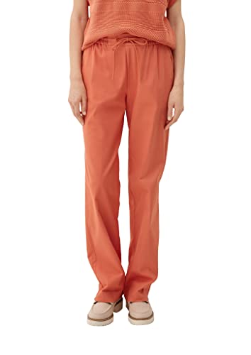 s.Oliver Damen Lang, Hose lang Loose Fit, Orange, 40 EU von s.Oliver