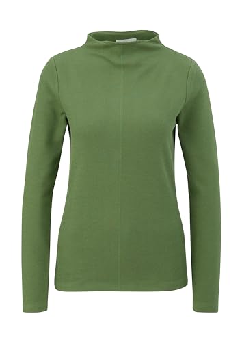 s.Oliver Damen Langarmshirt mit Stehkragen Green, 36 von s.Oliver