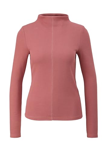 s.Oliver Damen Langarmshirt mit Stehkragen ORANGE, 38 von s.Oliver