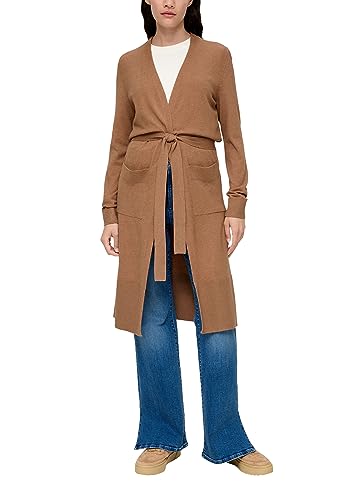 s.Oliver Damen Long-Cardigan, Brown, 40 von s.Oliver