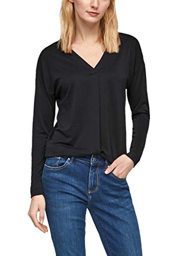 s.Oliver Damen 120.10.101.12.130.2059125 T-Shirt, Black, 40 von s.Oliver