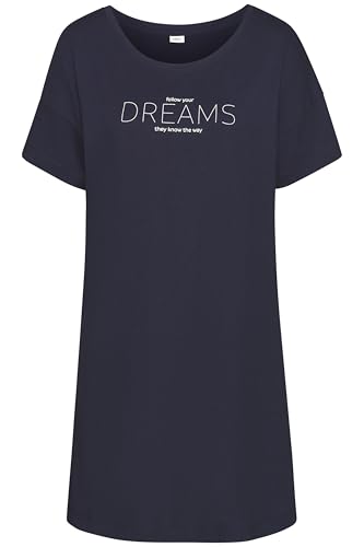 s.Oliver Damen Nachthemd in blau mit Print von s.Oliver