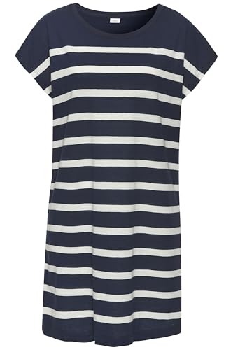 s.Oliver Damen Nachthemd in blau-weiß mit Streifen von s.Oliver