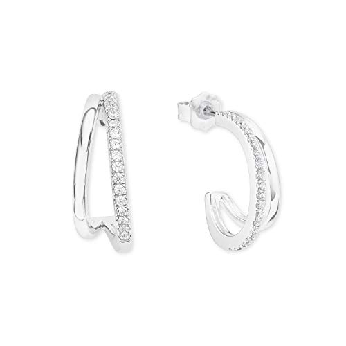 s.Oliver Damen-Creole 925 Sterling Silber zirkonia 2022739 von s.Oliver