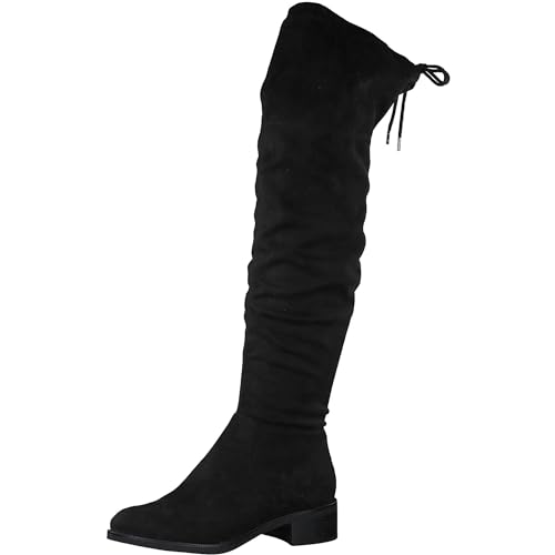 s.Oliver Damen Overknee Stiefel Flach Elegant, Schwarz (BLACK), 37 von s.Oliver