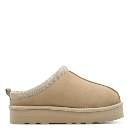 s.Oliver Damen Pantoletten aus Leder zum Reinschlüpfen, Beige (Beige), 41 EU von s.Oliver