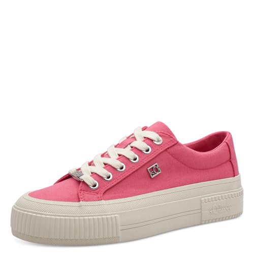 s.Oliver Damen Plateau Sneaker mit Schnürsenkeln Bequem, Rosa (Fuxia), 41 EU von s.Oliver