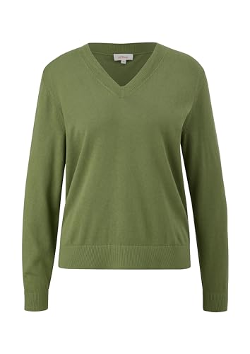 s.Oliver Damen Pullover V-Neck Green, 34 von s.Oliver