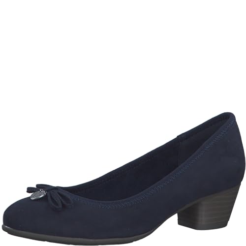 s.Oliver Damen Pumps mit Schleife Kleiner Absatz, Blau (Navy), 39 von s.Oliver