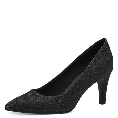 s.Oliver Damen Pumps Spitz mit Stilettoabsatz, Schwarz (Black Glitter), 38 EU von s.Oliver