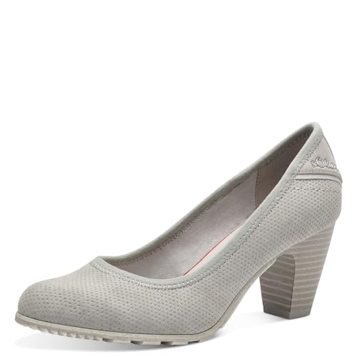 s.Oliver Damen Pumps mit Blockabsatz Bequem, Grau (Light Grey), 41 von s.Oliver