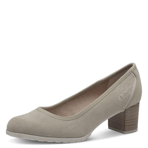 s.Oliver Damen Pumps mit Blockabsatz Elegant, Beige (Cream), 41 EU von s.Oliver