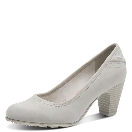 s.Oliver Damen Pumps mit Blockabsatz Bequem, Grau (Lt.Grey), 40 EU von s.Oliver