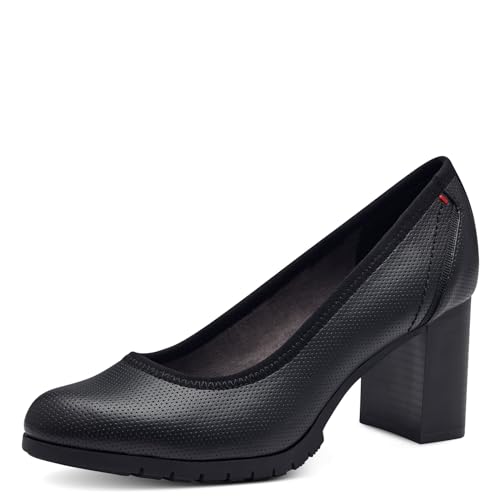 s.Oliver Damen Pumps mit Blockabsatz mit Strukturmuster, Schwarz (Black), 38 EU von s.Oliver