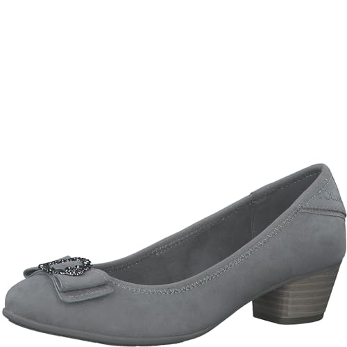 s.Oliver Damen Pumps mit Schleife Kleiner Absatz, Grau (Grey), 37 EU von s.Oliver