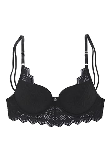 s.Oliver Push-Up-BH mit Spitze in schwarz von s.Oliver