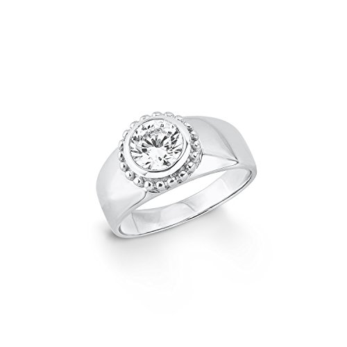 s.Oliver Damen-Ring 9 mm 925 Silber rhodiniert Zirkonia weiß Gr. 54 (17.2) - 567367 von s.Oliver