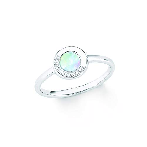 s.Oliver Damen Ring 925 Sterling Silber Perlmutt von s.Oliver