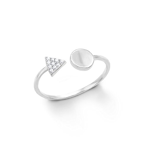 s.Oliver Damen-Ring Dreieck Kreis Geometrie 925 Silber rhodiniert Zirkonia weiß Gr. 52 (16.6)-2012548 von s.Oliver