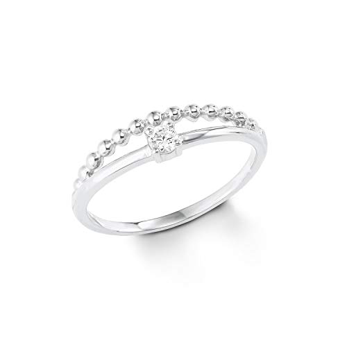 s.Oliver Damen-Ring Sterling Silber 925 Zirkonia (synth.) rhodiniert-Breite 5mm von s.Oliver