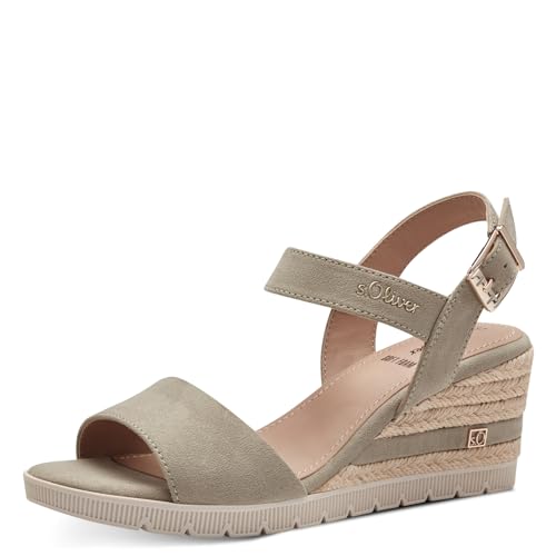 s.Oliver Damen Sandalen mit Keilabsatz Sommer, Grün (Pistachio), 37 von s.Oliver