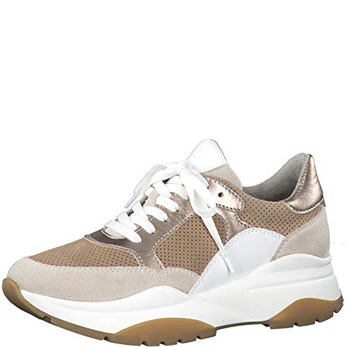 s.Oliver Damen Schnürhalbschuhe, Frauen sportlicher Schnürer,lose Einlage, Sneaker schnürer freizeitschuh Plateau-Sohle,Nature Comb,40 EU / 6.5 UK von s.Oliver