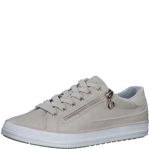 s.Oliver Damen Schnürschuhe Moderne Sneaker Reißverschluss 5-23615-30, Größe:39 EU, Farbe:Beige von s.Oliver