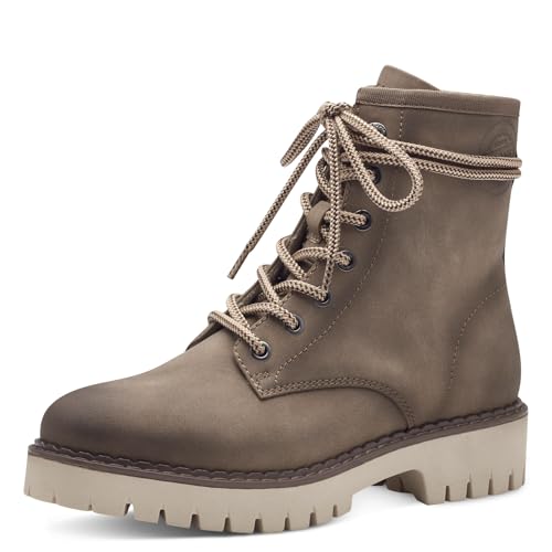 s.Oliver Damen Schnürstiefel ohne Absatz Bequem Vegan, Braun (Pepper), 38 EU von s.Oliver