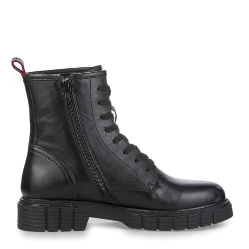 s.Oliver Damen Schnürstiefel ohne Absatz aus Leder Winter, Schwarz (Black), 39 EU von s.Oliver