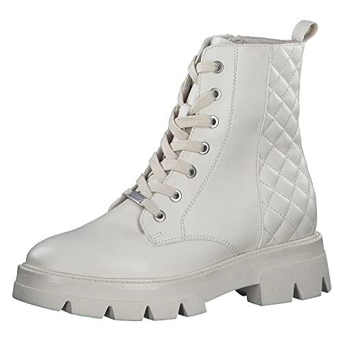 s.Oliver Damen Schuhe Schnür-Boots 5-5-25242-39 Chunky Boots mit dicker Sohle Cream (462) 42 von s.Oliver