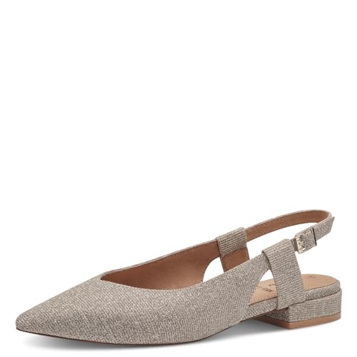 s.Oliver Damen Slingpumps Spitz Vegan, Gold (Champagne Glit), 37 von s.Oliver