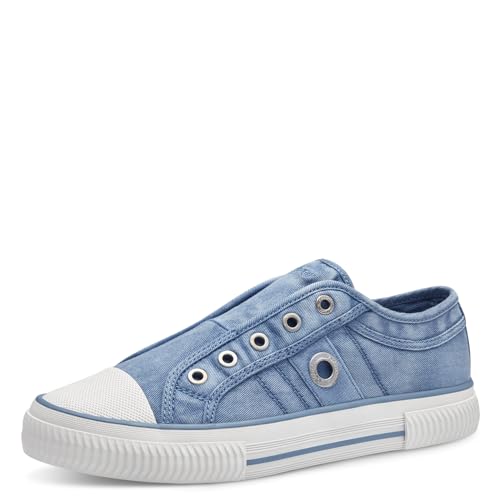 s.Oliver Damen Slip On Sneaker ohne Schnürsenkel Flach, Blau (Indigo), 37 von s.Oliver