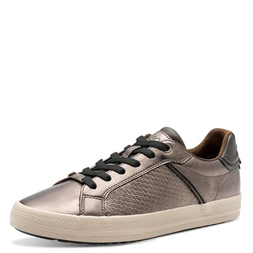 s.Oliver Damen Sneaker flach Leicht Bequem, Metallisch (Gunmetal), 39 EU von s.Oliver