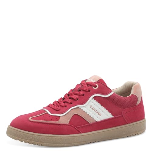 s.Oliver Damen Sneaker flach Low Top Freizeit, Rosa (Rose Comb.), 40 EU von s.Oliver