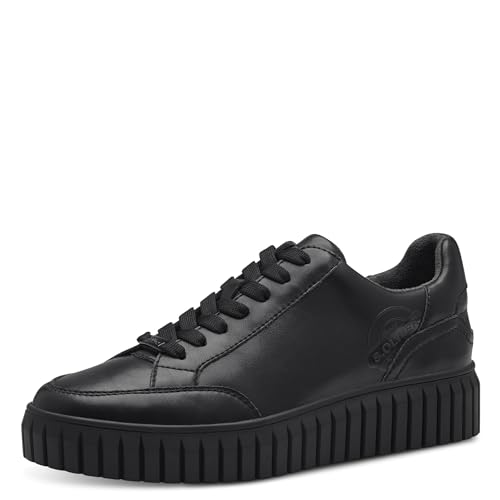 s.Oliver Damen Sneaker flach Low Top Vegan, Schwarz (Black), 38 EU von s.Oliver